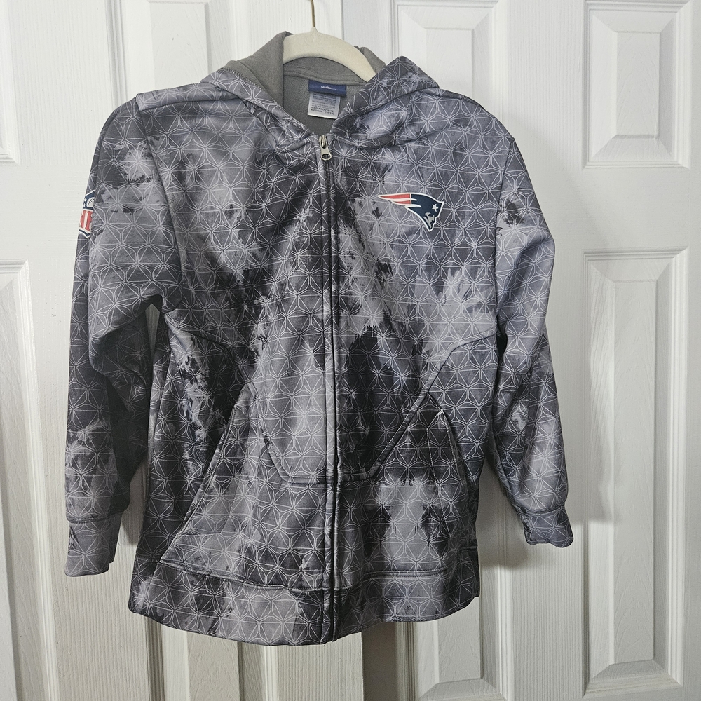 Reebok Kids NFL New England Patriots Gray Patterned Jacket